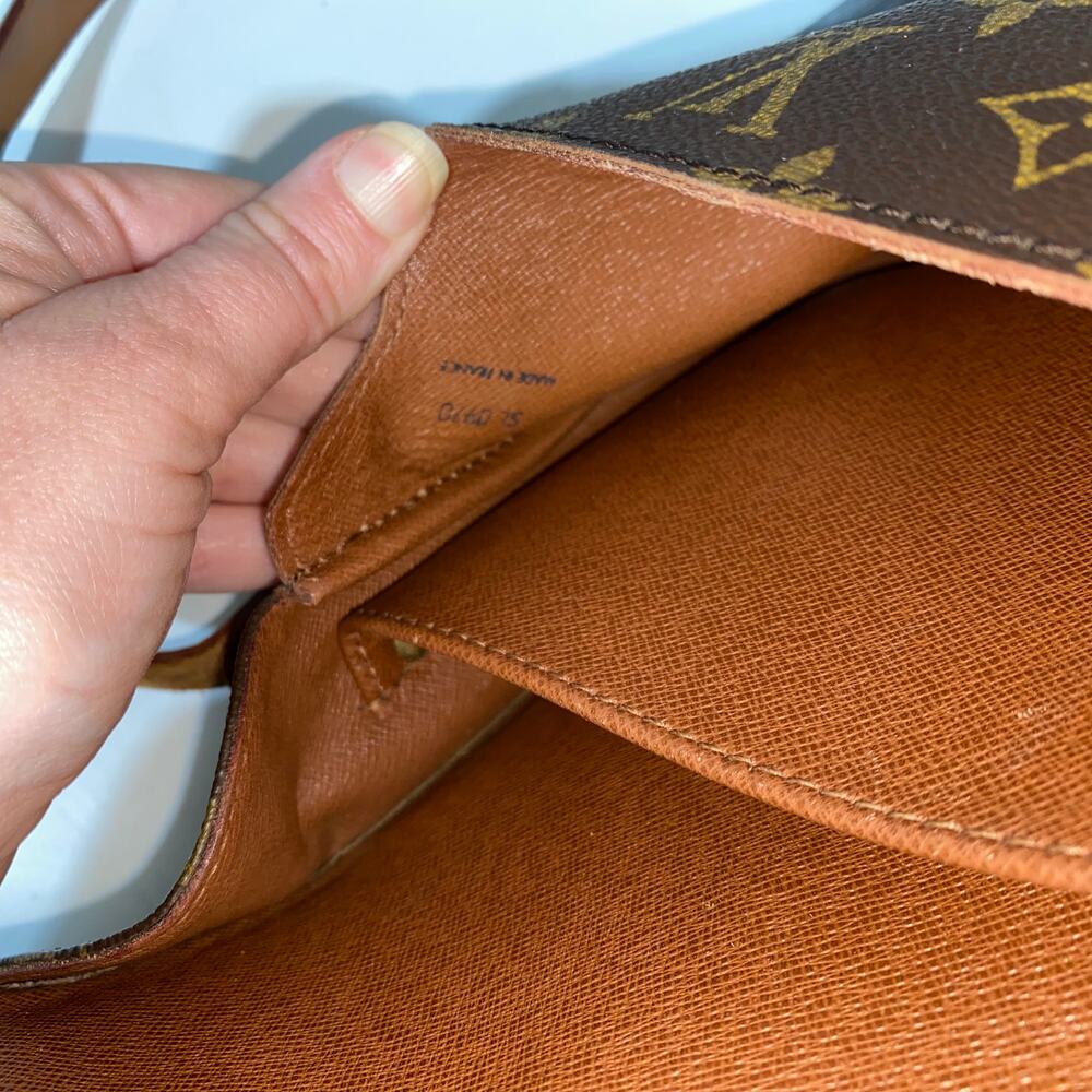 Louis Vuitton Cartouchiere MM Crossbody Bag Monogram Canvas Vintage Purse - Picture 16 of 16